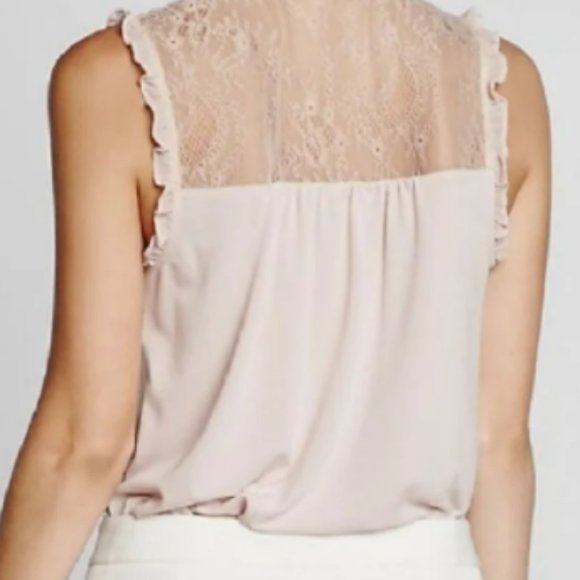 Express sleeveless lace tank- pink - Picture 2 of 7